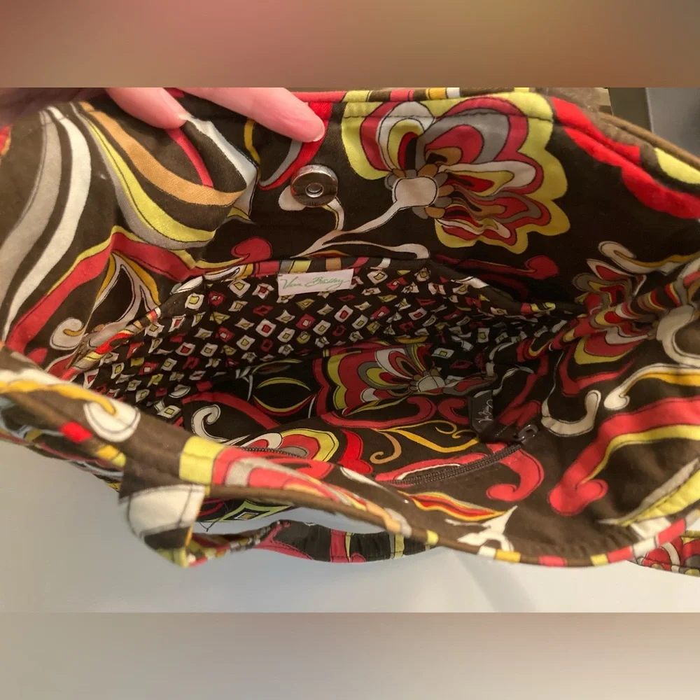 Vera Bradley Puccini Quilted Tote Bag with a Matching Keychain Wallet.
